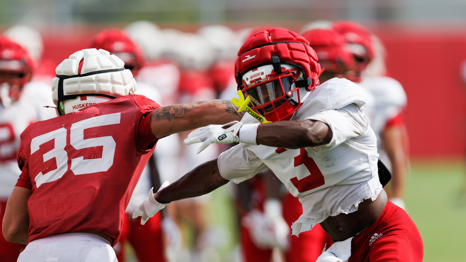 Camp chatter: Nebraska running backs battle linebackers in pass pro drill; specialists impress